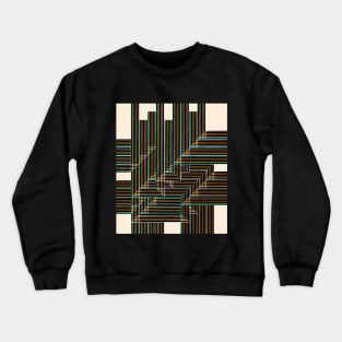 Multyplied parallel and perpendicular hand-drawn color pen lines in beige Crewneck Sweatshirt